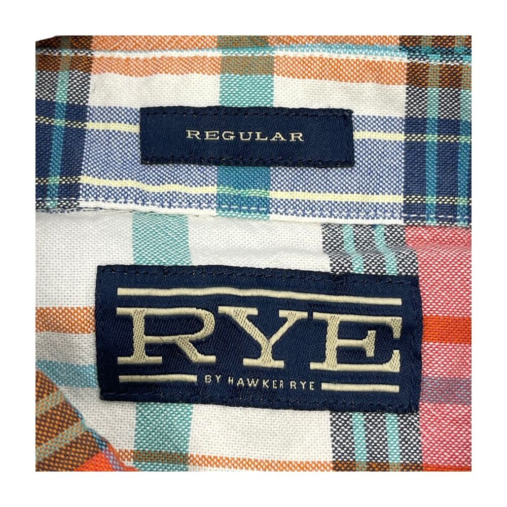 RYE by Hawker Rye Shirt Men's Large Multicolor Plaid Cotton Regular Button-Down - Picture 3 of 8